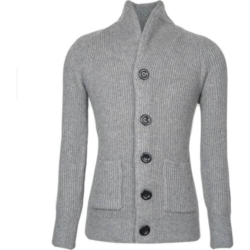 Hot 2020 Autumn And Winter New Mens Sweater Puls Size Lapel Fashion Jacket Thick Coat Knit Men Cardigan Raglan Sleeves Clothes