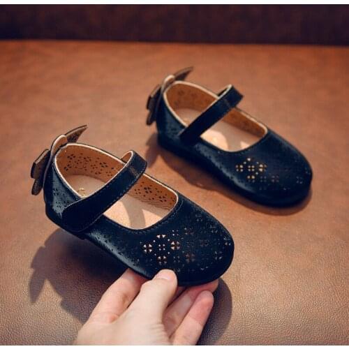 Girls' Shoes New Fashion Single Shoes Soft Soles Childrens Toddler Shoes Childrens Hollow Sandals Shoes for Kids Girls