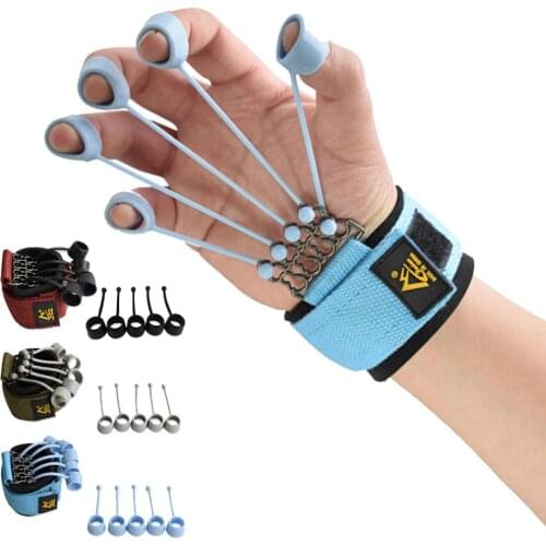 Finger Gripper Strength Trainer Extensor Exerciser Finger Flexion And Extension Training Device With Resistance Band 20/40/60lbs