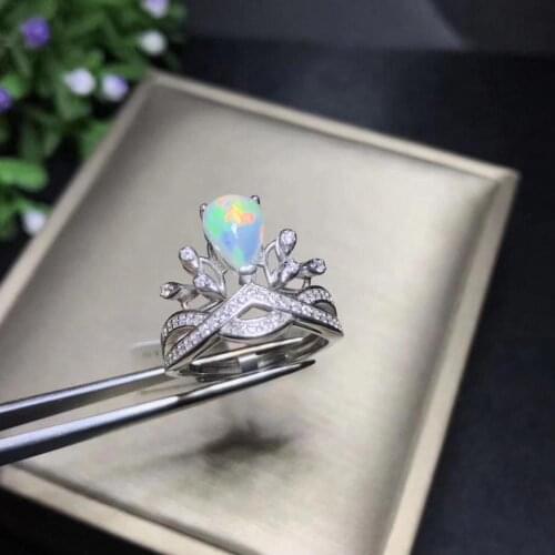 Shop new products, Star ring, fashion design. Natural Opal, 925 Sterling silver. Fashion jewelry