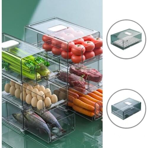 Useful Premium Transparent Eggs Storage Box Drawer Rack Fruit Case for Daily Life