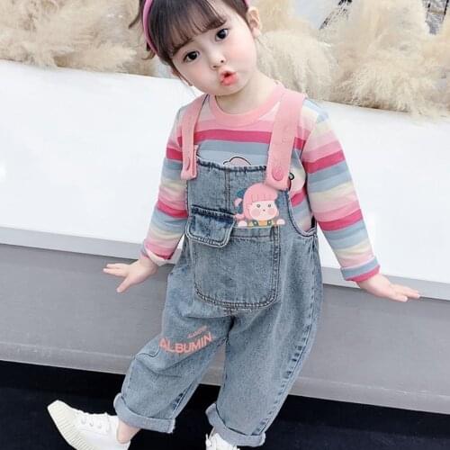 RIYBEOE Denim Overalls For Girls