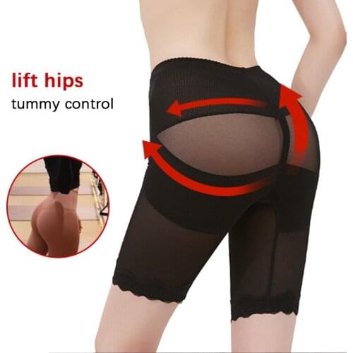 Sexy Shapewear Womens Panties Low Waist Push Up Hips Butt Lifter Buttock Slimming Control Thigh Body Shaper Shorts Mesh Back