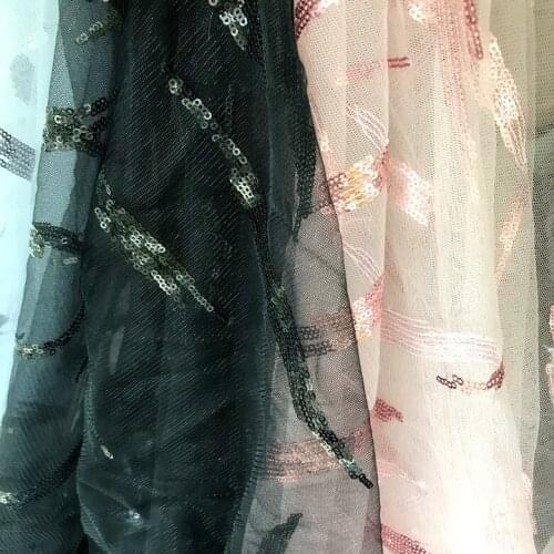 Lightning mesh sequined gauze fabric embroidered cloth dress background valance tablecloth fabric