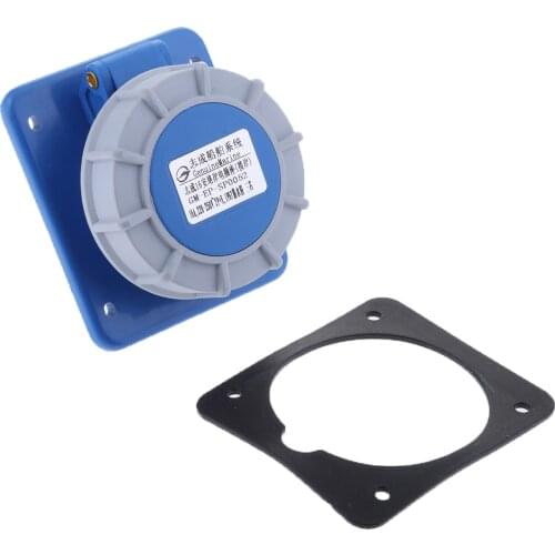 16A 220-250V Marine Shore Power Socket Male Female Power Plug Waterproof Industrial Electrical Plug & Gasket IP67