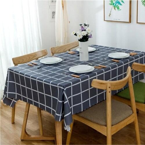 Cotton and linen tablecloth fabric Nordic style table mats holiday party home textile coffee table cloth