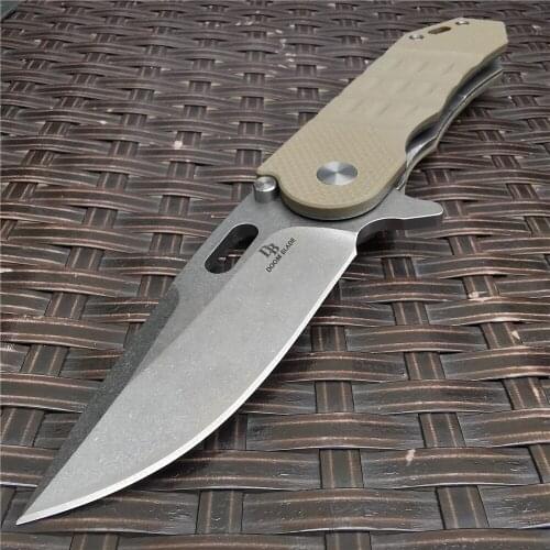 Folding Knife Sharp D2 Blade G10 Handle Tactical Knife Hunting Pocket Knives Tools for Outdoor Survival, Camping and EDC