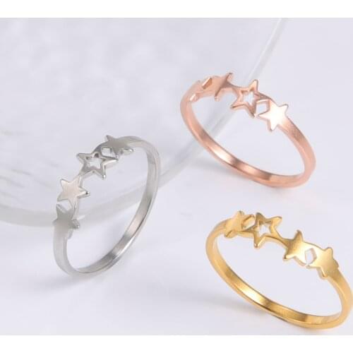 Skyrim Fashion Stainless Steel Silver Color Star Rings for Women Girls Aesthetic Party Jewelry Gift for Friend 2021 Wholesale