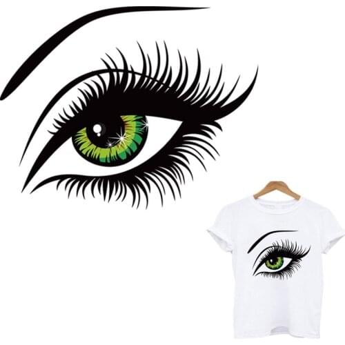 Stripes on clothes eyes stickers iron on patches heat-sensitive patch application of one ironing printing for clothing appliques