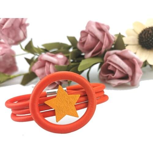 UKEBAY New Charm Bracelet For Women Handmade Jewelry Wood Accessories Bangles Red Chains Bracelets Star Wooden Jewellery Gifts
