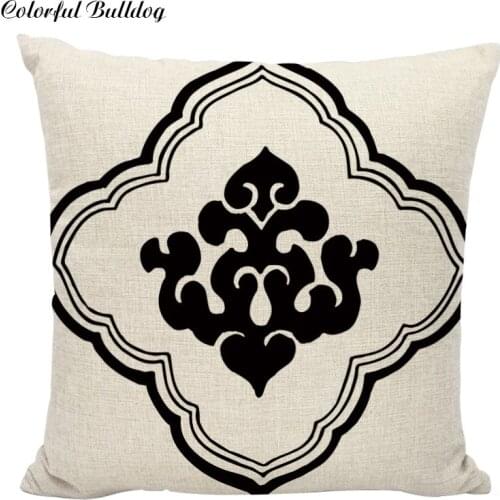 45*45cm Nordic scandinavian Cushion cover Decoration Pillow covers Geometric Throw pillowcases black and white cushion cover