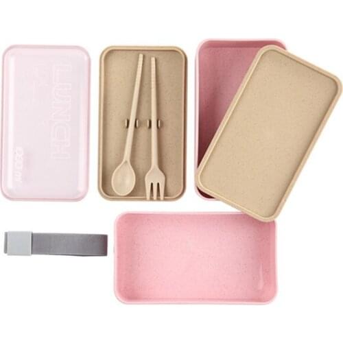 EMS 10pcs 1000ml Frosted material Lunch Box Wheat Straw Bento Boxes Microwave Dinnerware Food Storage Container Lunch Box