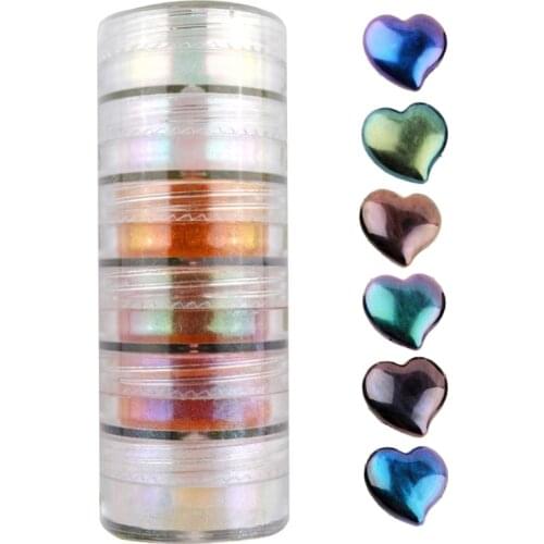 13MC DIY Chameleon- Pigment Pearlescent Epoxy Resin Glitter Discolored Pearl Powder Kit Resin Colorant Dye Resin Crafts