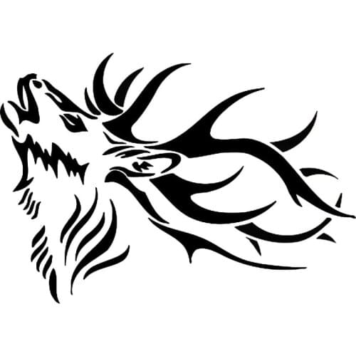 15.2*10.8CM Adult Male Deer Vinyl Car Styling Animal Cool Vinyl Outdoor Hunting Car Sticker Suitcase sticker