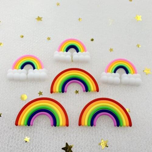 20PCS PVC Soft Gel Rainbow Candy Color DIY Cartoon Crafts Scrapbook Decoration cabochon kawaii scrapbooking embellishments