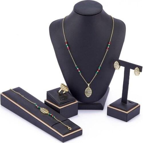 2021 Apr Morocco hot selling accessories wedding jewelry set for women traditional jewelry set copper high quality jewelry set