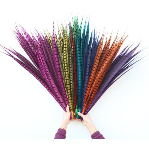 28-32' 70-80CM Natural Ringneck Pheasant Tail Feathers for Crafts Wedding Decorations Pheasant Feathers Carnival Plumas