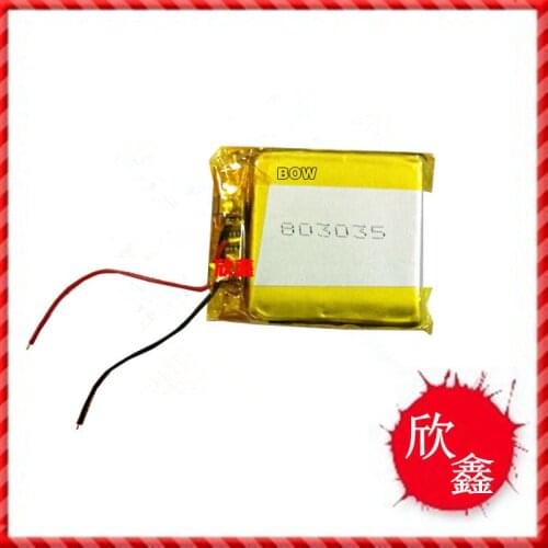 3.7V 803040083040 1000mah small instrument batteries MP3 sound card battery Rechargeable Li-ion Cell