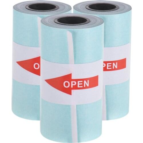 3 Roll Thermal Paper Printable Sticker Paper Roll Direct with Self-adhesive 57 x 30 mm For PeriPage A6 Pocket Thermal Printer