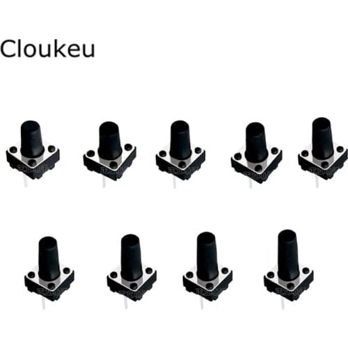 50Pcs 6*6*9mm Middle 2Pin Touch switch 6x6x9 Micro button switch