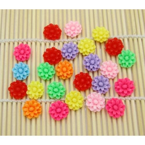 50Pcs Mixed Resin Flower Decoration Crafts Kawaii Bead Flatback Cabochon Fridge Magnet Scrapbook DIY Accessories Buttons