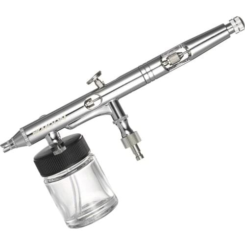 Multi-Purpose Side Feed Dual-Action Airbrush Kit Set Adjustable Air Control 0.25mmTrigger Spray Gun Spraying Painting Air Brush