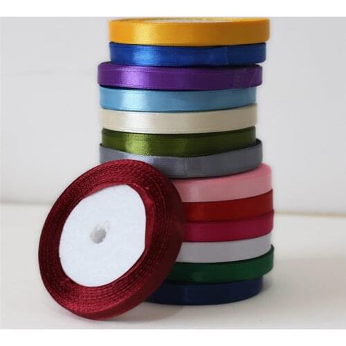 25yards Satin Wedding Bouquet Satin Ribbon DIY Artificial Silk Roses Crafts Supplies Sewing Accessories Scrapbooking Material D1