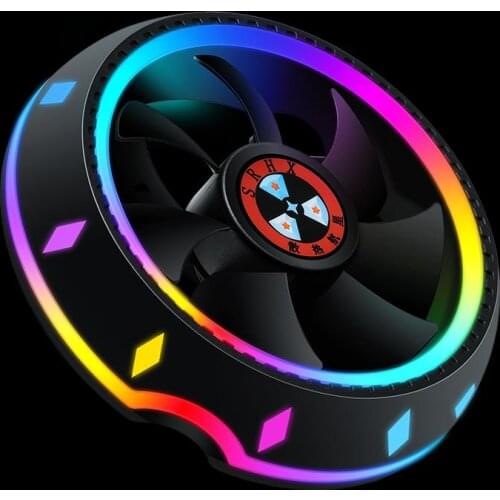 12cm Ultra-quiet Desktop Computer Cpu Radiator With Colorful Light Mute Streamer Phantom RGB Cooling Fan PC Computer Accessories