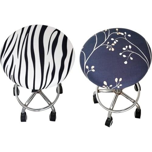 2021 Round Chair Cover Bar Stool Cover Elastic Seat Cover Home Chair Slipcover Round Chair Bar Stool Floral Printed