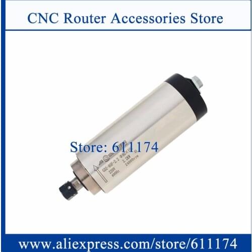 2.2kw ER20 Air cooled spindle motor 80mm 24000rpm 4 beairng round shape wood spindle motor AC220V