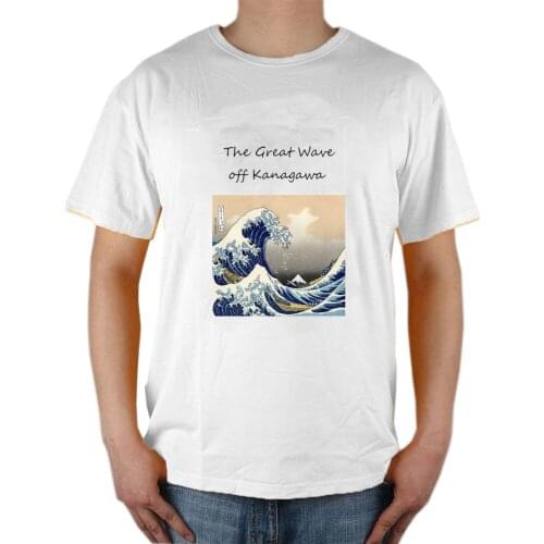 The Great Wave off Kanagawa T Shirt Men Clothing Aesthetic Print Art Printing Original Meaning Leisure Tops Tee Short Sleeve