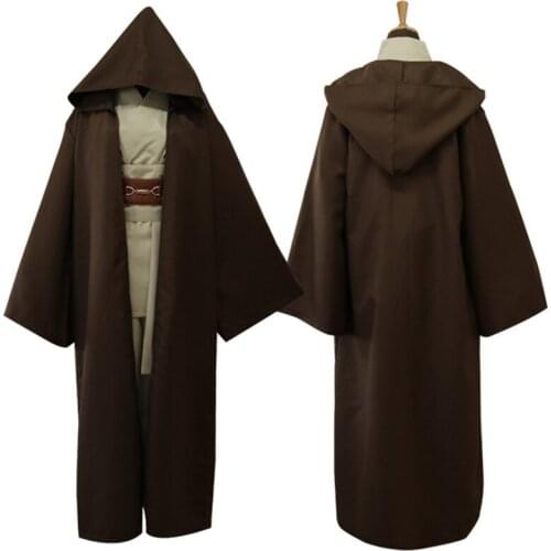 Movie Star Costumes Luke skywalker Ahsoka Tano Mace Windu Obi Wan Kenobi Costume Uniform Cloak Adult Unisex Christmas Suit