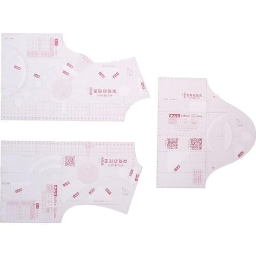 1:3 Transparent Fashion Cloth Design Ruler Crop Mold School Student Teaching Apparel Drawing Template Garment Prototype Ruler