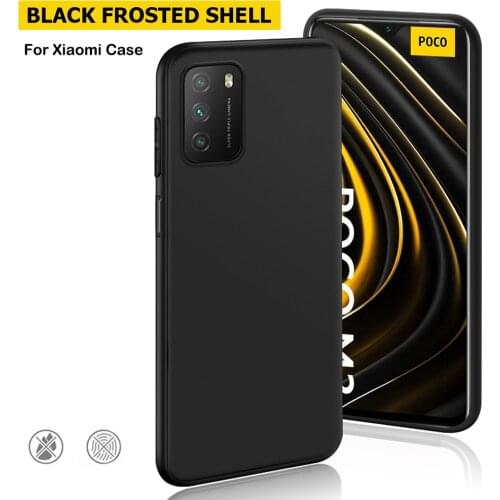 Soft Silione Back Case For Xiaomi Poco M3 X3 NFC M2 Pro Black Matte Case On For Xiaomi Poco X2 Pocophone F1 Shockproof Thin Case