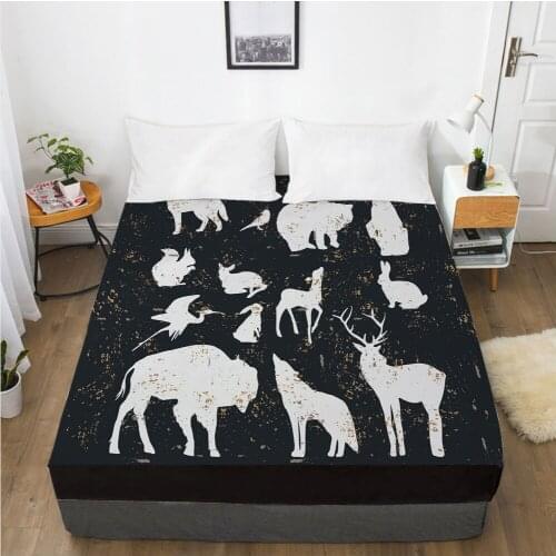 Customize Fitted Sheets Mattress Cover With Elastic Band 3D Bedsheet Linens 180x200 90x200 Bed Sheet Bedding Bohemia