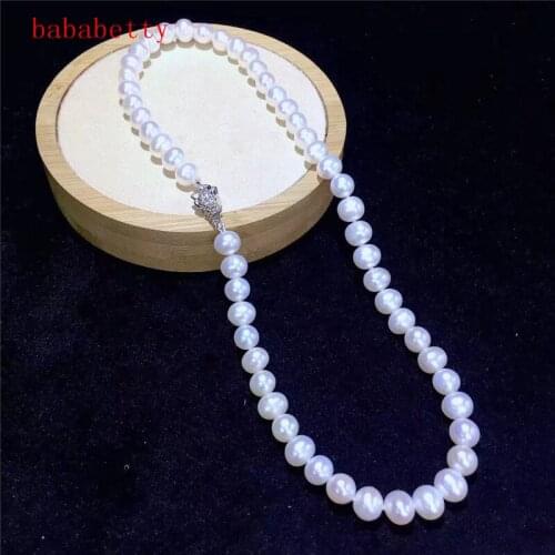 New Natural Freshwater Pearl 8-9MM Pearl Necklace
