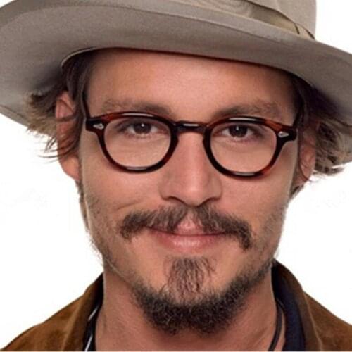 Retro Fashion Johnny Depp Style Glasses Small Men Classic Vintage Prescription Glasses Women Optical Spectacle Frame Clear lens