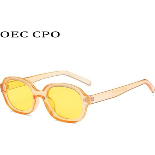 OEC CPO Fashion Square Sunglasses Women Men Vintage Brand Design Colorful Goggle Sun Glasses Frames Shades UV400 Eyewear 0642