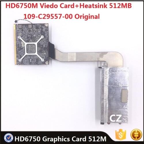 Original HD6750 512MB Video Graphics Card 109-C29557-00 For iMac A1311 A1312 2010 2011 VGA GPU Board With Heatsink 216-0810005