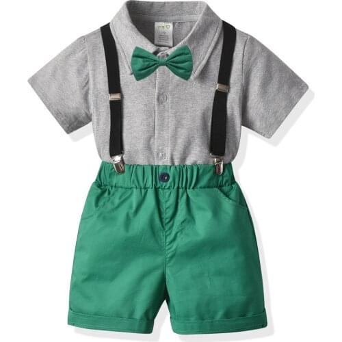 Easter Fashion Toddler Boys Clothes Sets Kids Clothes T-shirt+Pants Outfits Suit Boys Gentelman Clothes For Children Suit