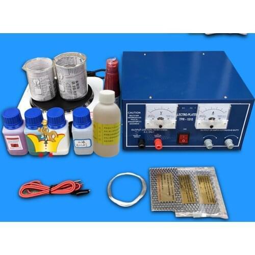 Whole set Jewelry Gold 24k GOLD Gilded Plating Water Electroplating machine ,Solution WITH HIGH QUALITY titanium NET