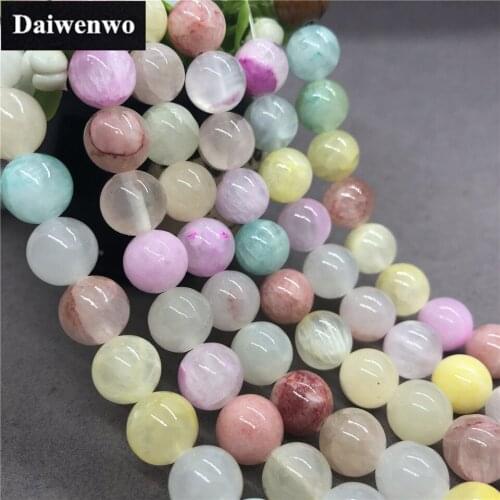 Colourful Chalcedony Beads 4-12mm Round Natural Loose Stone Bead Diy Bracelet