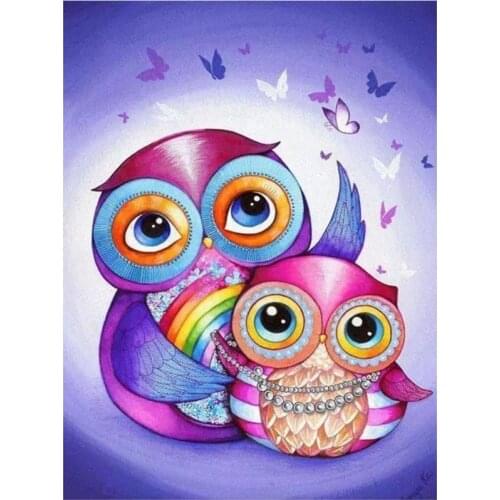 Needlework Owl Diamond Embroidery Icon Beads Dmc Cross Stitch Patterns Rhinestone Knitted Cruz Diamond Mosaic Painting