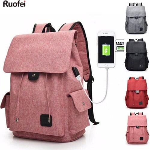 New USB Charging Backpack Mens Large Capacity Multifunction Junior Waterproof Canvas Travel Laptop Backpack Lady Mens Bag