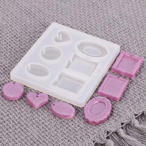DIY Silicone Mold Resin Buttons Jewelry Making Mould With Hole Button Epoxy Pendant Crafts Jewelry Making Tool Handmade New