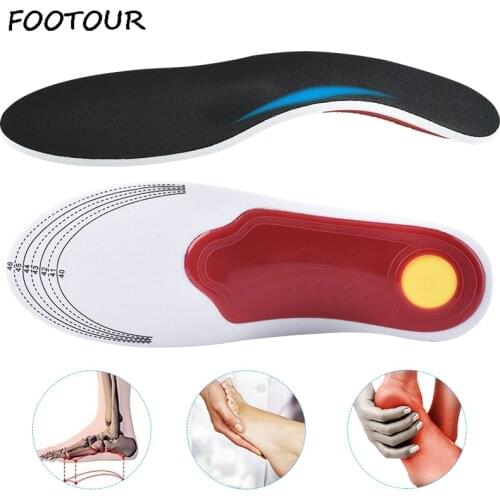 FOOTOUR Orthopedic Insoles Flat Feet Orthotic Arch Support Insoles Shoe Pad Men Shoes Insole Women Shock-Absorption Feet Cushion