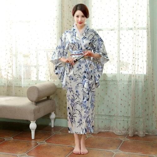 Traditional Japanese Kimono Women Long elegant gown Japanese Ancient clothes Anime Party Cosplay Asia & Pacific Islands Clothing