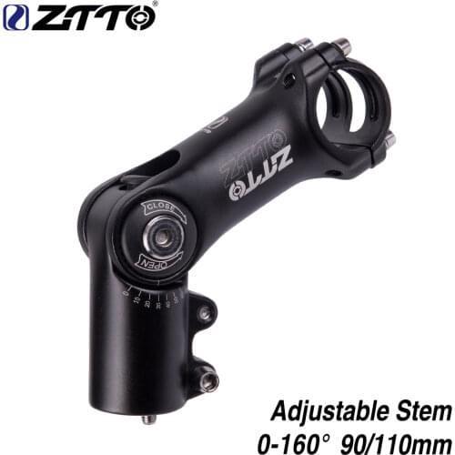 ZTTO Adjustable 160 degrees Riser 90mm 110mm*31.8 fiting Stem for MTB Road CityBike Bicycle part Rise Up Extender fork Extension