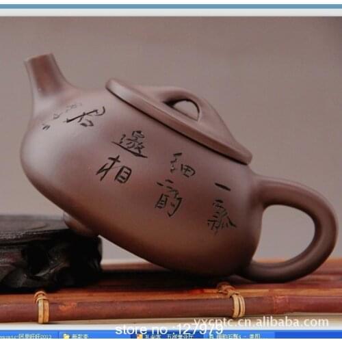 On sale!! Genuine ore, 390ml Yixing teapot, Shipiao purple clay tea pot, pottery teapot, teaset