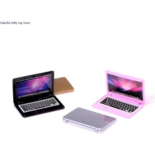 1pcs accessories for doll 5.5*4.4*0.2cm 4 colors doll house BJD scene MINI laptop computer simulation doll